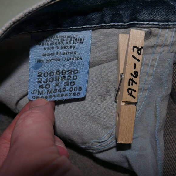 LEE Men's Classic Fit Jeans Dark Wash Denim Size 40x30 Vintage - Picture 9 of 10